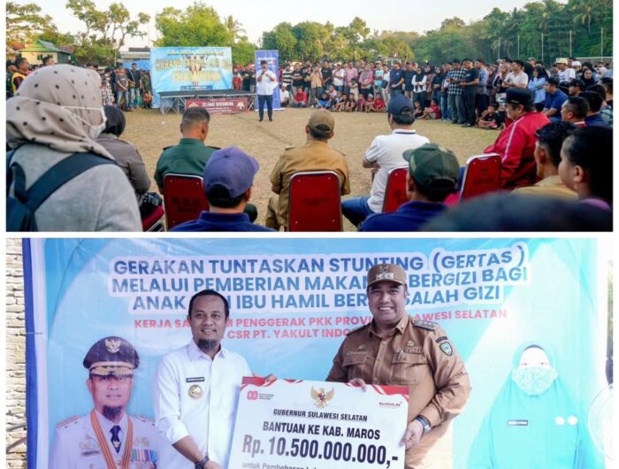 Gubernur Sulsel Serahkan Dana Rp10,5 Miliar untuk Infrastruktur dan Penanganan Stunting di Maros