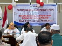 RSUD Regional sulbar adakan Forum Konsultasi Publik (FKP) terkait Standar Pelayanan Rumah Sakit, Cathlab, serta inovasi layanan unggulan Malaqbbi’, Rabu (20/8/2025).