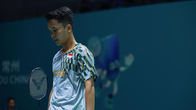 Anthony Ginting berjumpa Toma Junior Popov di babak pertama Kejuaraan Dunia 2025. (Arsip PBSI)