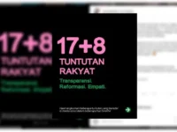 Sumber Foto : X.com, 17+8 Tuntutan Rakyat.